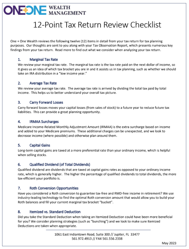 12-Point Tax Return Review Checklist